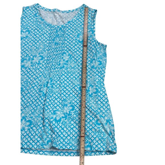 Lands End Womens Sleeveless Floral Top M - Picture 8 of 11